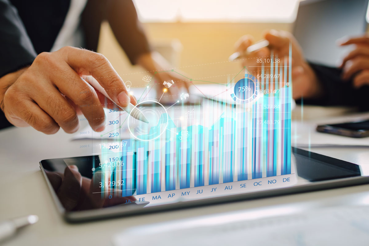 graphs showing value of business